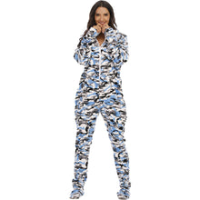 Load image into Gallery viewer, Animal Print One-piece With Foot Cover Pajamas And Home Wear
