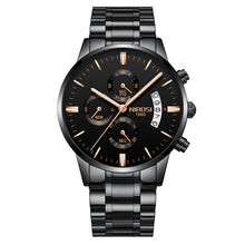 Load image into Gallery viewer, Men Watch Chronograph Sport Mens Watches Top Brand Luxury Waterproof Full Steel Quartz Gold Clock Men Relogio Masculino
