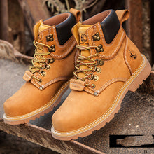Load image into Gallery viewer, High-Top Tooling Leather Boots Wild Couple Boots

