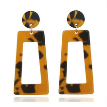 Load image into Gallery viewer, Geometric trapezoidal acetate earrings earrings
