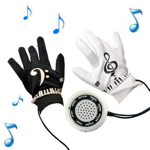 BMDT-Electronic Piano Gloves with Built-in Speaker Demo Melody Song Music Box Fun Toy birthday present