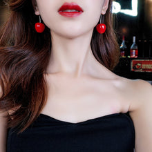 Load image into Gallery viewer, Red cherry earrings fruit drop earrings fashion earrings
