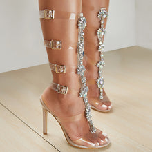 Load image into Gallery viewer, Popular Large Size Transparent Belt Buckle Hollow Roman Sandals
