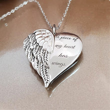 Load image into Gallery viewer, popular and versatile Heart Wing Necklace Lettering necklace
