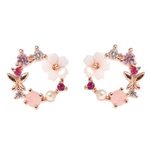 Load image into Gallery viewer, Flower ear clip garland earrings
