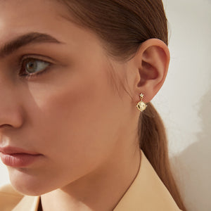 S925 Silver Earrings Female Temperament Planet Earrings