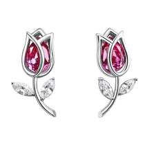 Load image into Gallery viewer, Ear Pin Rose Flower Earrings
