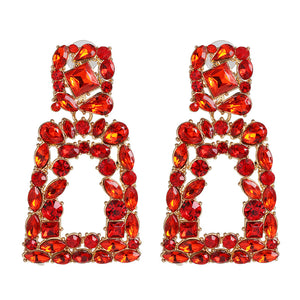 Geometric earrings personality diamond earrings