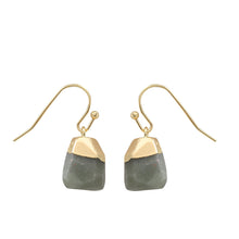 Load image into Gallery viewer, Gold earrings with crystal earrings
