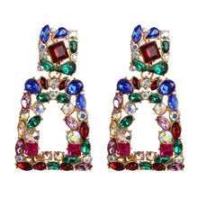 Load image into Gallery viewer, Geometric earrings personality diamond earrings

