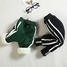 Load image into Gallery viewer, Baby winter clothing plus velvet pants
