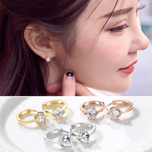 South Korea version of all around ear buckle female temperament simple ear Earrings sweet character ear accessories
