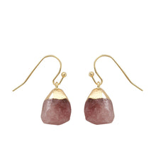 Load image into Gallery viewer, Gold earrings with crystal earrings
