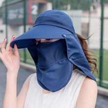 Load image into Gallery viewer, Sun Hats For Women Summer Sun Visor Hat With Big Heads Wide Brim Beach Hat Omnibearing UV Female Caps Face Neck Protection
