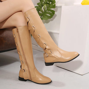 Back Strapped Rider Boots High Tide Leather Boots