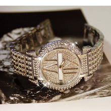 Load image into Gallery viewer, Luxury Diamond Women Watches Fashion Brand Stainless Steel Bracelet Wrist Watch Women Design Quartz Watch Clock relogio feminino
