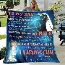 Load image into Gallery viewer, Christmas Gift Flannel Blanket For My Son
