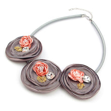 Load image into Gallery viewer, Necklace New Fashion Handmade Fabric Flower Necklace Flower Necklace
