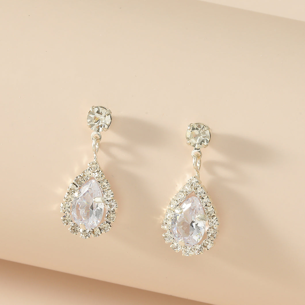 New water drop earrings zircon jewelry