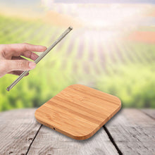 Load image into Gallery viewer, Bamboo Square Mobile Phone Wireless Fast Charging Charger

