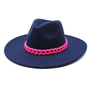 Men's And Women's Large Brim Wool Top Hat