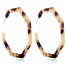 Load image into Gallery viewer, Leopard Earrings acrylic circle geometric Earrings
