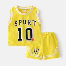 Load image into Gallery viewer, Children&#39;s Basketball Clothing Suits Baby Vest Suit Boys Sweatshirt Two-piece Summer Style Tide
