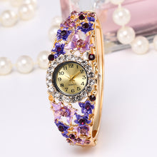 Load image into Gallery viewer, Small flower diamond ladies bracelet watch
