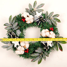 Load image into Gallery viewer, Hongyi Creative Christmas Decoration Cotton Wreath Restaurant Hotel Window Hanging Decoration New Rattan Ring Christmas
