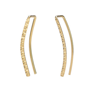 Silver Grillz Piercing Earrings Jewelry Ear Cuff Charm Handmade Hammered Gold Filled Brincos Earrings
