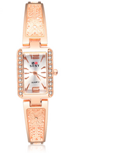 Load image into Gallery viewer, AliExpress Amazon new bracelet watch fashion design rose gold square dial ladies bracelet watch a generation
