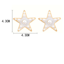 Load image into Gallery viewer, S925 Pearl Stitching Earrings Peach Heart Star Stud Earrings Women
