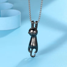 Load image into Gallery viewer, Cat Necklace Pendant Titanium Steel Necklace Peeping Cat
