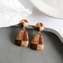Load image into Gallery viewer, Geometric color block earrings
