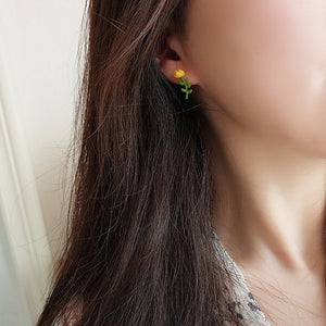 Personalized Net Red Long Tassel Earrings Yellow Earrings  Earrings