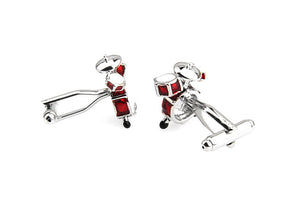Musical drum set cufflinks