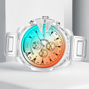 Plastic Ladies And Men Waterproof Tape Quartz Watch