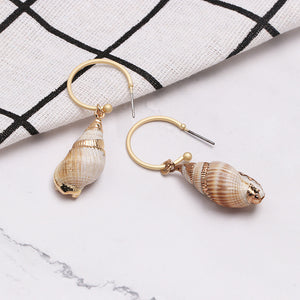 New earrings Korean fashion conch earrings European and American retro temperament earrings female jewelry