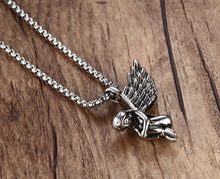 Load image into Gallery viewer, 36MM Titanium Steel Angel Pendant Necklace
