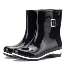 Load image into Gallery viewer, Rain boots warm mid tube snow boots
