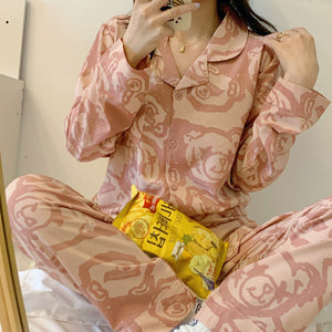 Spring And Autumn Long-sleeved Pajamas Women's Outer Wear