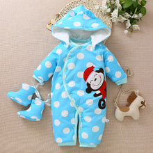 Load image into Gallery viewer, Children cotton baby clothes in the spring and autumn winter warm thick baby Jumpsuit newborn climb clothes clothes Kazakhstan
