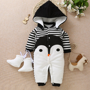Children cotton baby clothes in the spring and autumn winter warm thick baby Jumpsuit newborn climb clothes clothes Kazakhstan