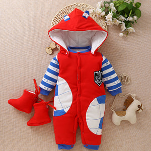 Children cotton baby clothes in the spring and autumn winter warm thick baby Jumpsuit newborn climb clothes clothes Kazakhstan