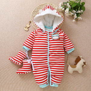 Children cotton baby clothes in the spring and autumn winter warm thick baby Jumpsuit newborn climb clothes clothes Kazakhstan