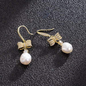 Korean Design Pearl Ear Acupuncture Earrings All-match