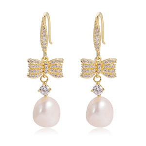 Korean Design Pearl Ear Acupuncture Earrings All-match