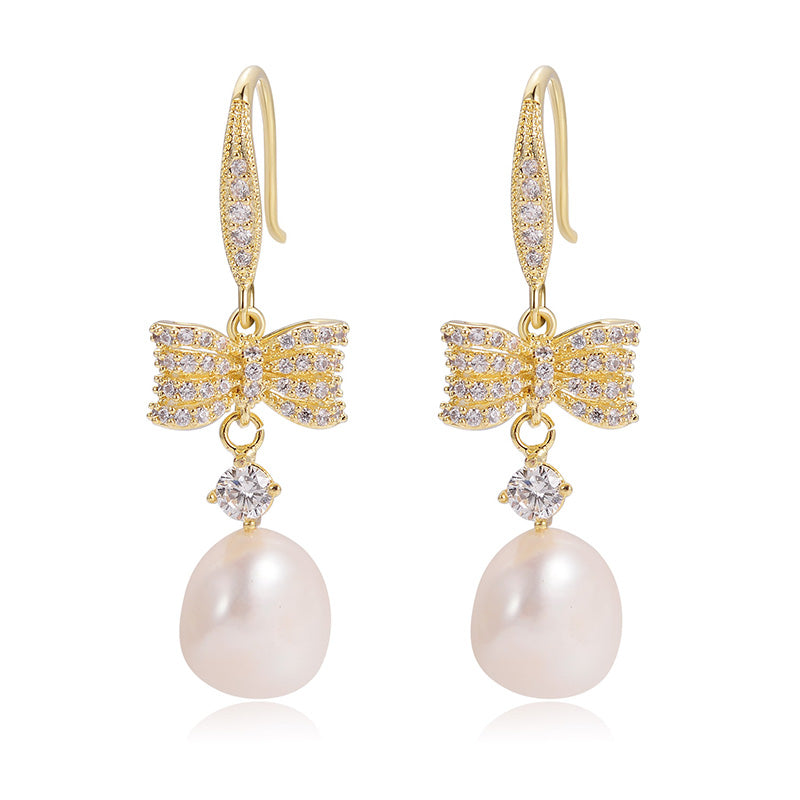 Korean Design Pearl Ear Acupuncture Earrings All-match