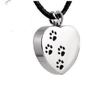 Load image into Gallery viewer, Pet Bone Urn Necklace Heart-shaped Necklace Silver
