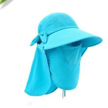 Load image into Gallery viewer, Sun Hats For Women Summer Sun Visor Hat With Big Heads Wide Brim Beach Hat Omnibearing UV Female Caps Face Neck Protection
